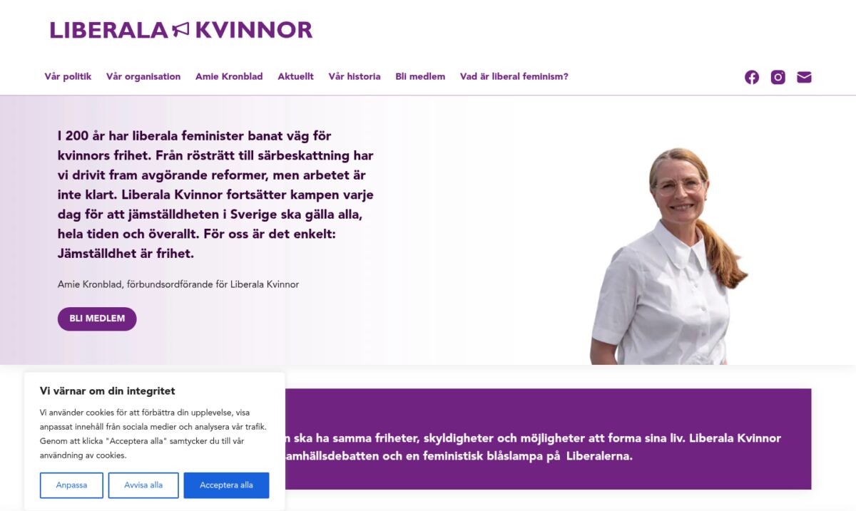 Liberala Kvinnors webbplats