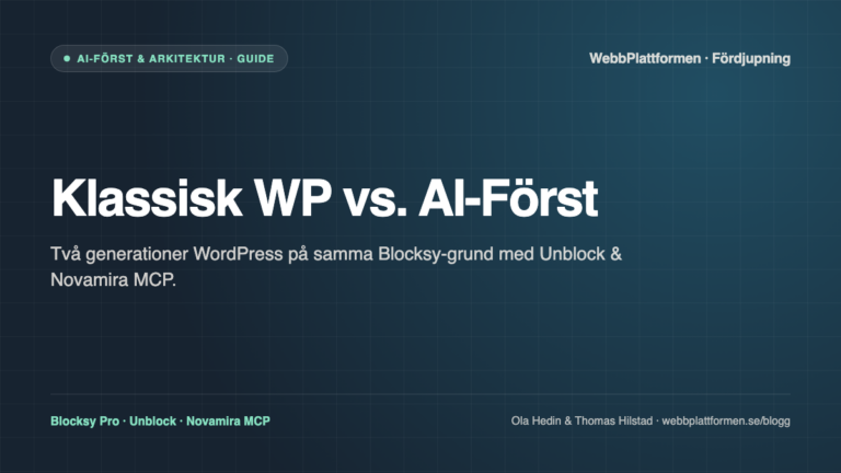klassisk wordpress vs. ai först på blocksy