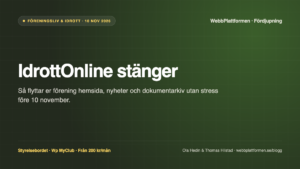 idrottonline stänger 10 november 2026
