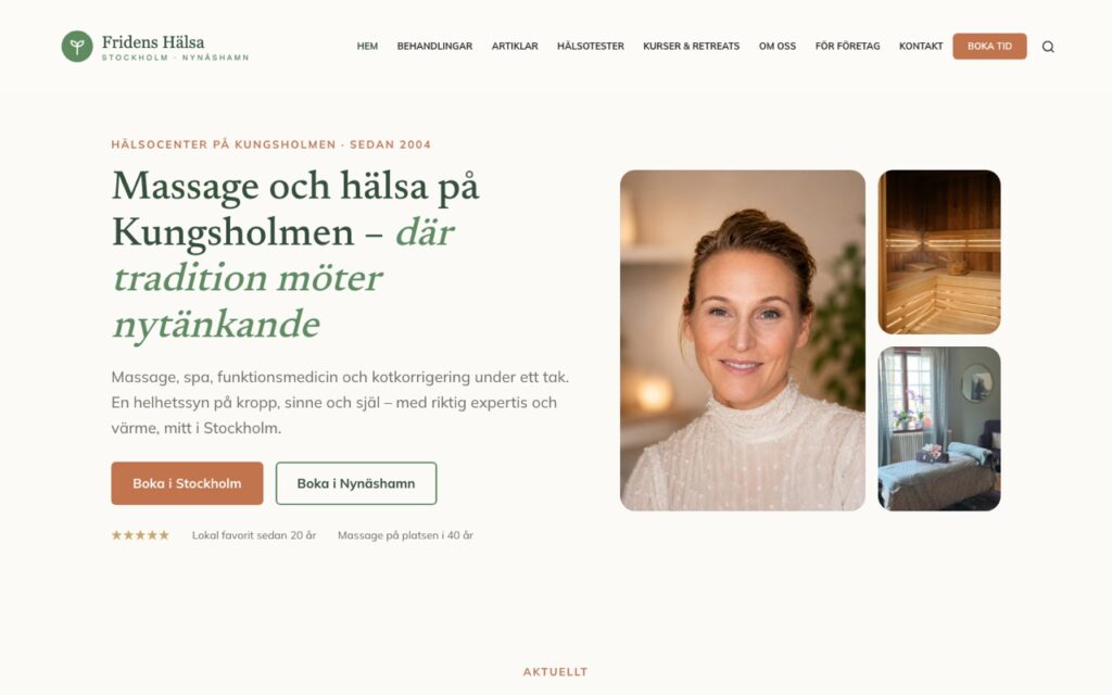 Fridens Hälsa – startsidan