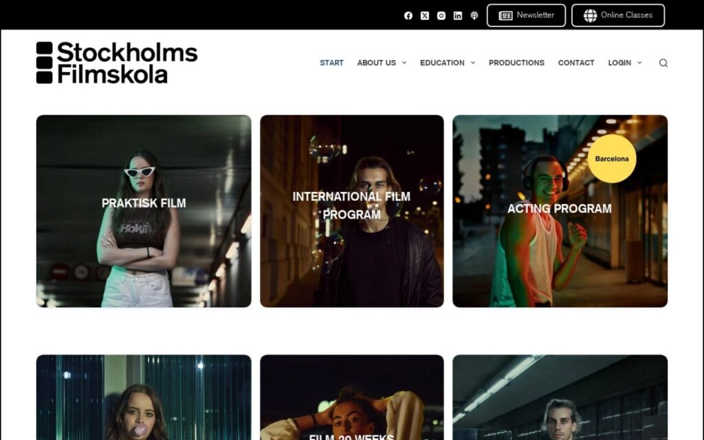 Stockholms Filmskola – startsidan