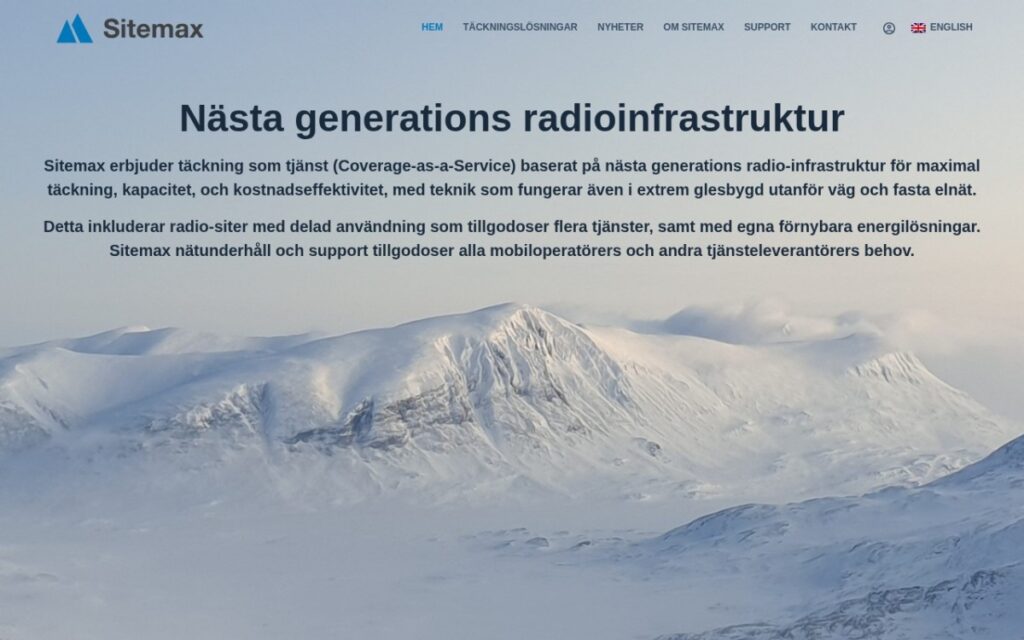 Sitemax – startsidan