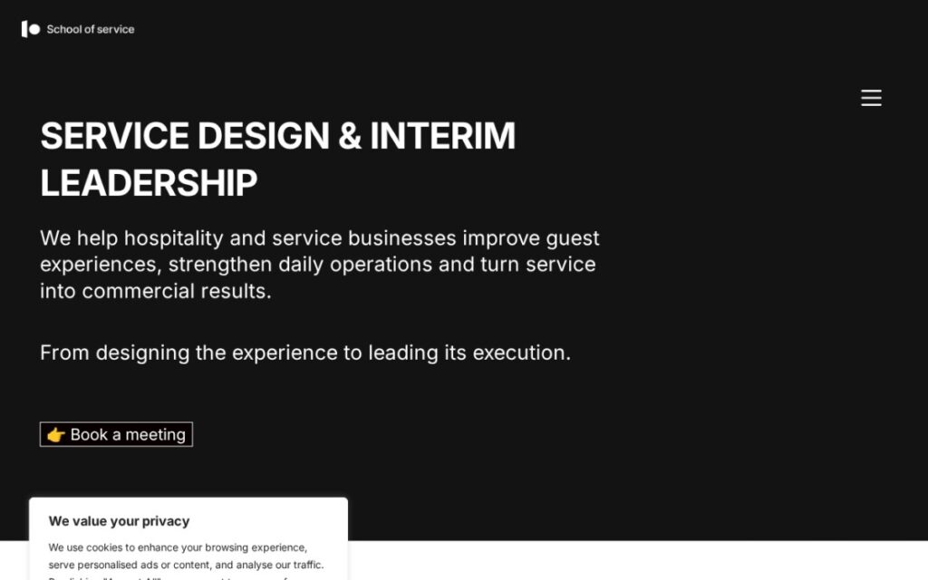 School of Service – startsidan